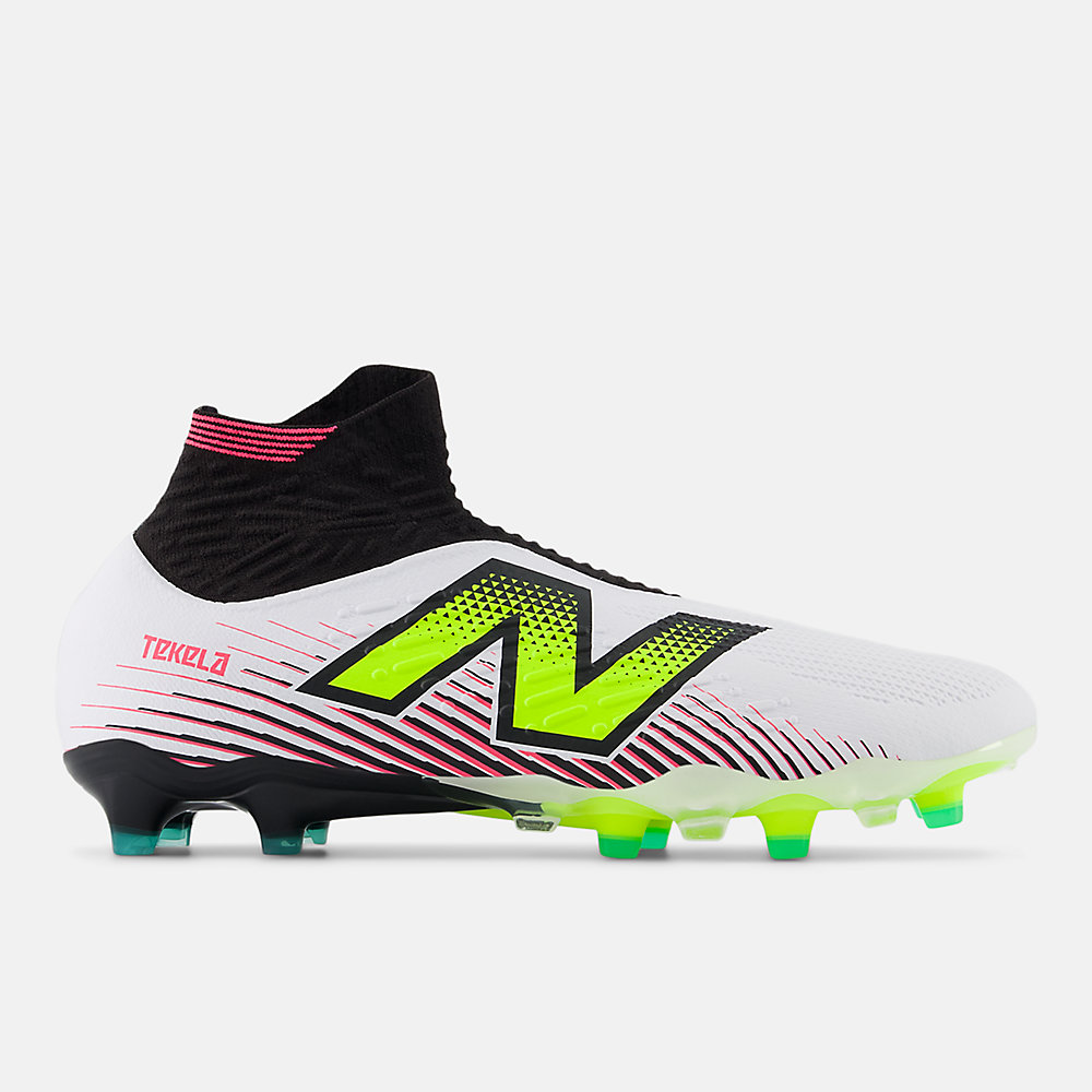 New Balance TEKELA PRO FG V4+ Shoes White with Hi-lite and Black